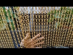 ブルー・フック・チェーン メタルカーテン ドアや窓の装飾 チェーン・フライスクリーン