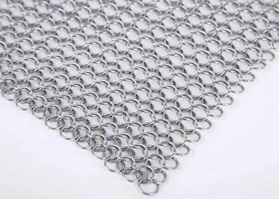 Welded Chainmail Curtain Stainless Steel 2.5mm Wire Diameter Architectural Facade Decorative Mesh For Exterior Cladding