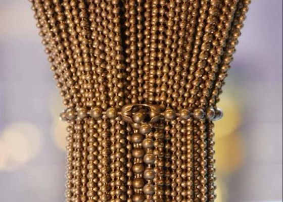 ステンレス鋼金属ビーズカーテン 2mm-12mm 直径、空間仕切り用