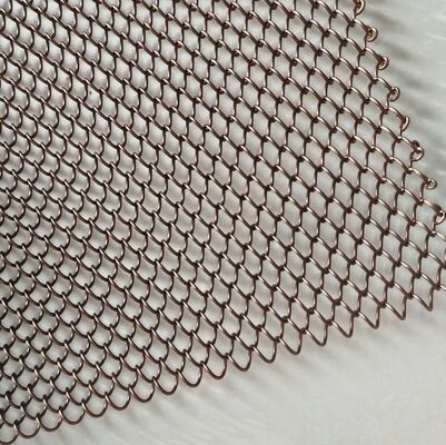 1.0mm Wire UV Resistant Customizable Sizes Aluminum Wire Mesh カーテン メタル コイル ドレッパー