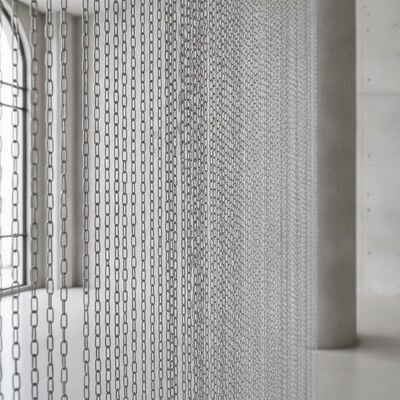 アルミ装飾用ワイヤーメッシュカーテン 1.0mmチェーンリンク 建築室内用金属コイルカーテン