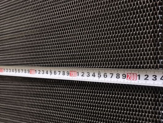 バランス織り金属コンベヤベルト 軟鋼 18A ワイヤー1.6mm ロッドピッチ5mm 乾燥メッシュ